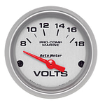 2-1/16 Ultra Lite Marine Voltmeter 8-18 Volts