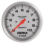 5in U/L Tachometer Gauge 10000 RPM Silver