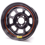 15x7 5x5 3.75in BS Black Rolled Wheel