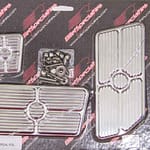 Universal Pedal Kits Grooved Polished