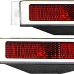 LED Taillights Open Bezel Polished Pair - DISCONTINUED