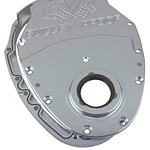 SBC Billet Timing Cover 2-Piece - Clear Anodized