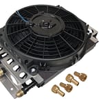 Dual Circuit Oil Cooler w/Fan 8an 8 & 8 Pass