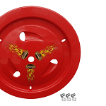 Wheel Cover Dzus-On Red Real Style