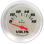 2-5/8 Dia Voltmeter Gauge Silver 8-18 Volts