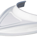 MD3 Hood Scoop 3in Tall Curved White