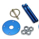 Hood Pin Kit  3/8in Alum Blue 2-Pack