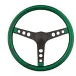 Steering Wheel Mtl Flake Green/Spoke Blk 13.5