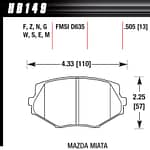 Brake Pads Front Mazda Miata MX-5 DTC-60