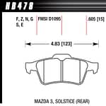 Street Brake Pads Rear Mazda 3 HPS - DISCONTINUED