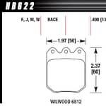 Brake Pad Set Wilwood DLS DTC-30 6812