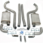 Exhaust System w/Turndws - 67-70 Mustang