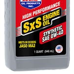 Synthetic 0w40 SXS Oil 1 Quart - DISCONTINUED