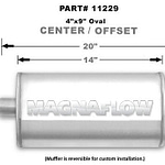 Stainless Muffler 3in Offset In/Center Out