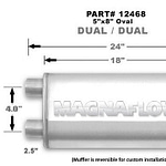 Stainless Muffler 2.5in Dual In / Dual Out