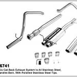 07-   GM 1500 P/U V8 Gas Cat Back Kit