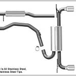 07-14 Ford Edge 2.0/3.5L Cat Back Exhaust Kit