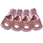 1/0 Gauge Copper Cable End 3/8in Hole 4 Pack