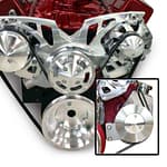 SBC Style Track Pulley Set w/Power Steering