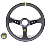 Corsica Steering Wheel Black Leather - DISCONTINUED
