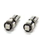 T10 5 LED SMD Bulbs Pair Amber