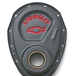 SBC Timing Cover Shark Gray w/Bowtie Logo - DISCONTINUED