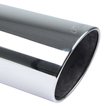 Exhaust Tip 4in x 8in 18in L Polished Weld-on