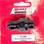 8an Fuel Inlet Fitting Extended Style Black - DISCONTINUED