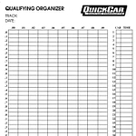 Qualifying Organizer Sheets (50pk)