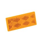 Rectangular 3-1/4in x 1- 1/2in Amber Reflector w/ - DISCONTINUED