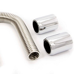 12in Stainless Hose Kit w/Chrome ends