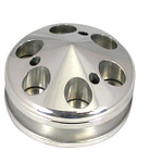 Aluminum Alternator Pul ley/Nose V-Belt -Polishe