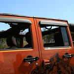 Window Visors Matte Blac k 4 Door 07-18 Jeep Wran