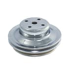 BBC LWP 2 Groove Water Pump Pulley Chrome