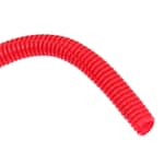 3/8in convoluted Tubing 8' Red