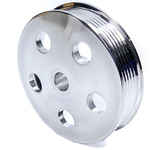 Serpentine Pulley - Polished Aluminum