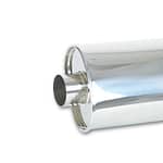 STREETPOWER Oval Muffler 2.5in inlet/outlet