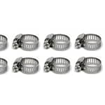 S.S. Worm Gear Clamps .44in to .90in 10 Pack
