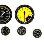 Autocross Yellow 6 Gauge Set 2-1/8 Full Sweep