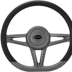 Steering Wheel 14in D- Shape Victory Gunmetal - DISCONTINUED