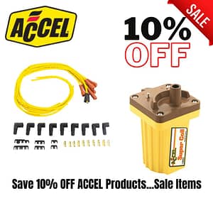 ACCEL automotive products 10% off promotion.