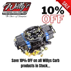 willys carb 10% off (ms discount)