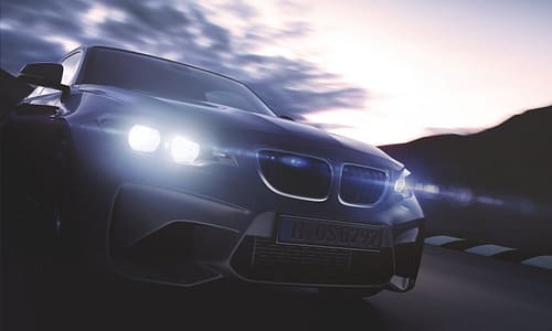 BMW with LED lights