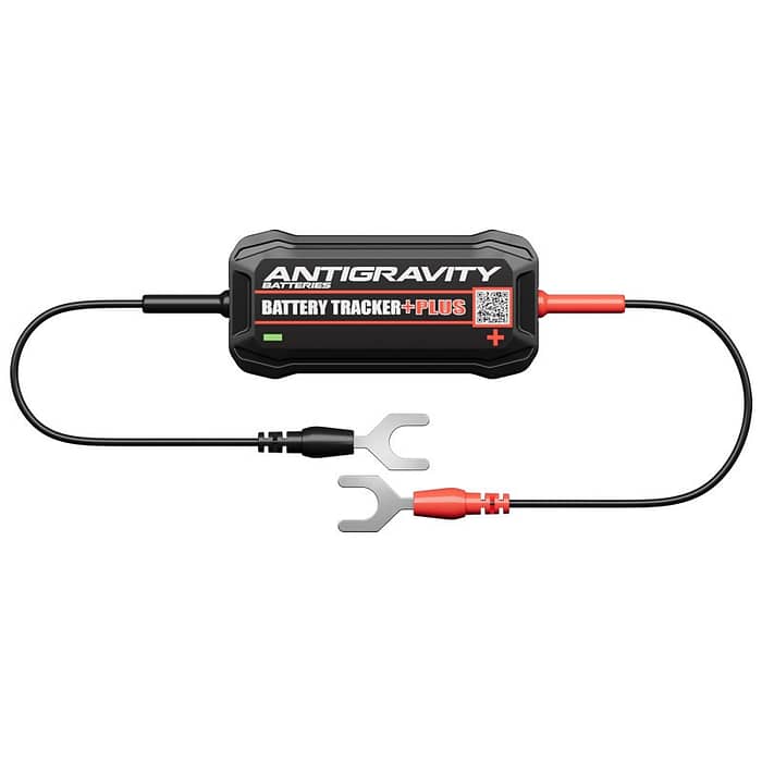 Antigravity battery tracker device with cables.