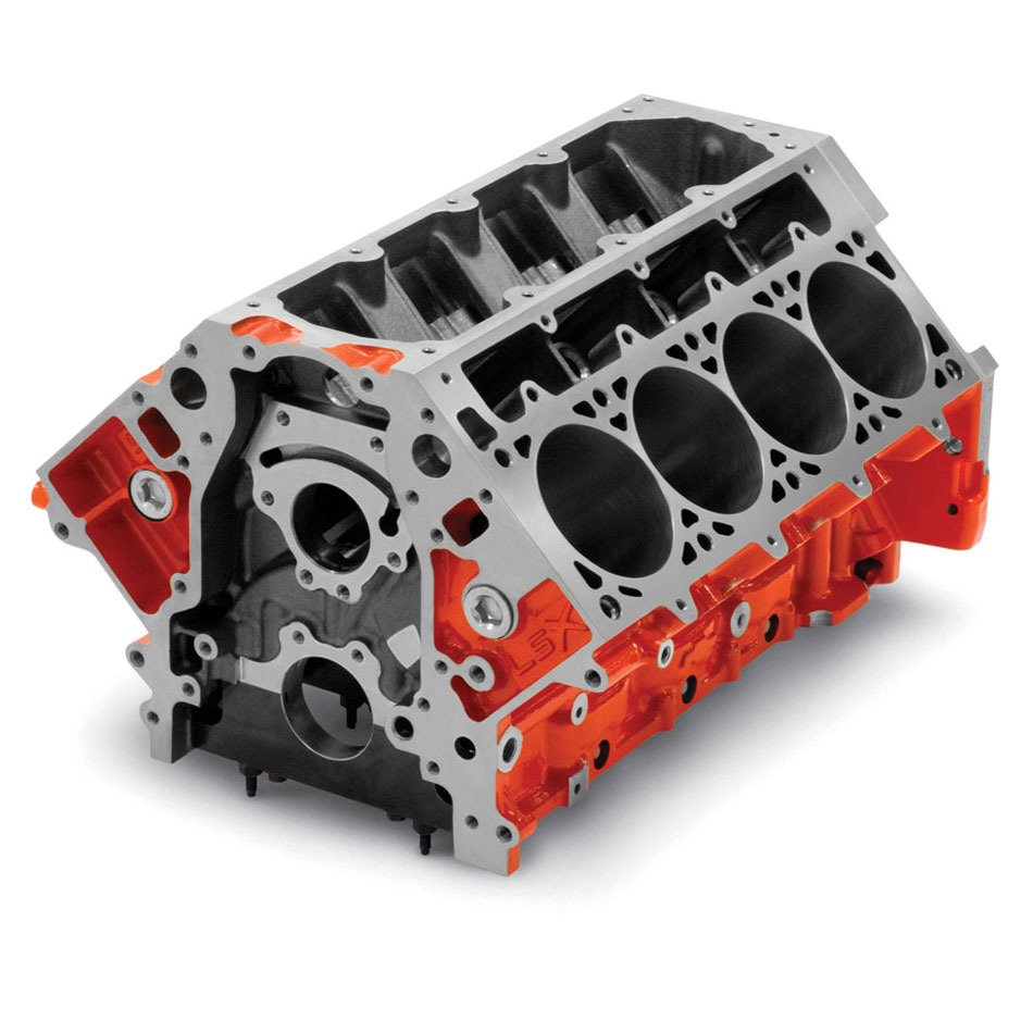 engine block with red