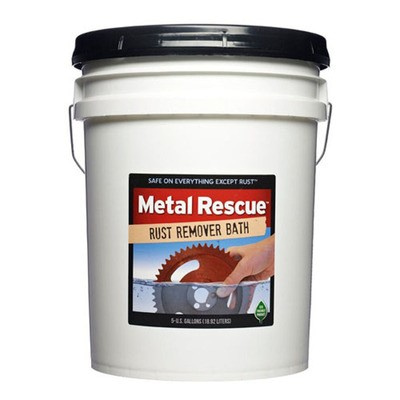 Metal Rescue rust remover bath product in a 55 gal. Drum.